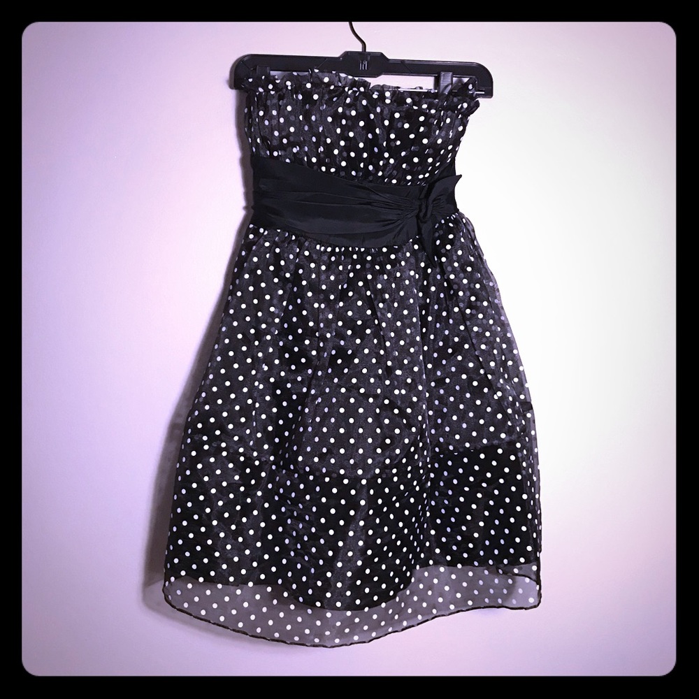 Betsey Johnson Strapless Polka dot dress